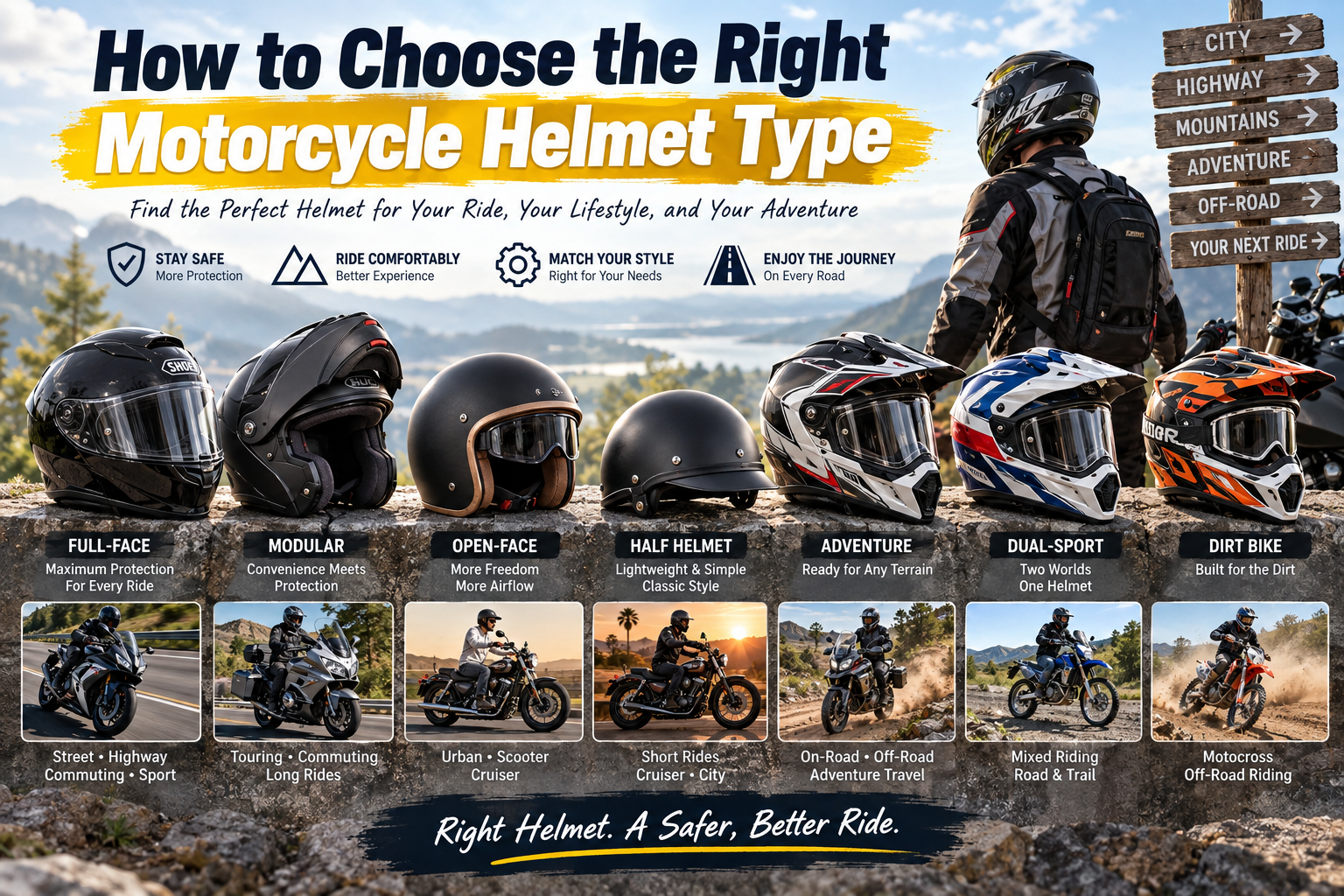 How to Choose the Right Motorcycle Helmet Type